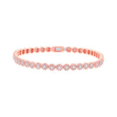 2.21ct 14k Rose Gold Diamond Lady's Bracelet